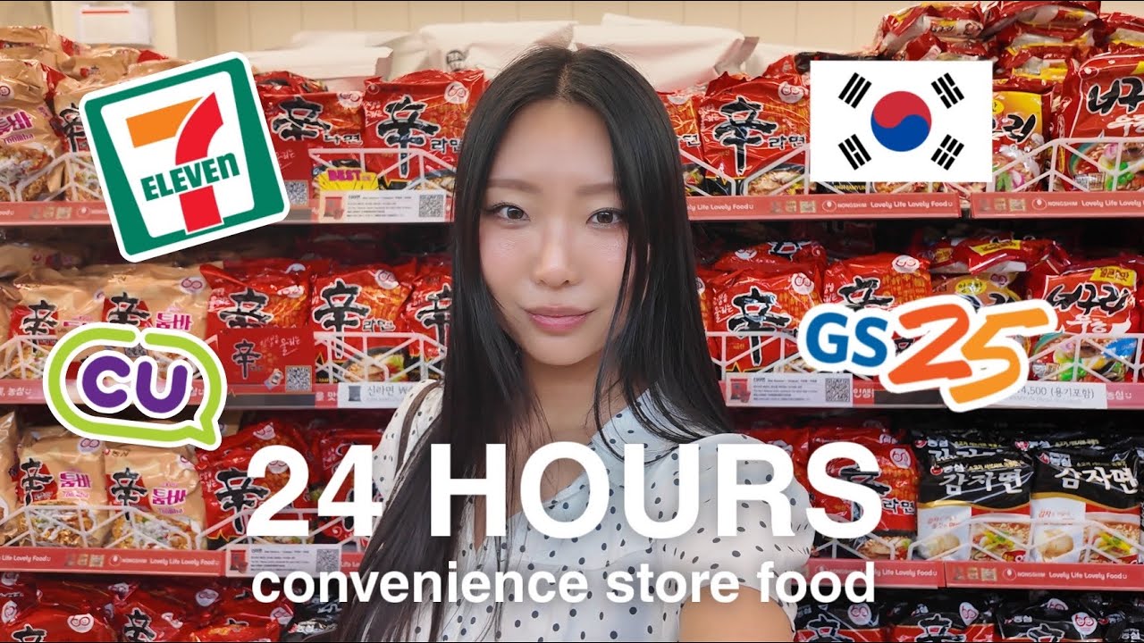 eating ONLY korean convenience store food for 24 hours