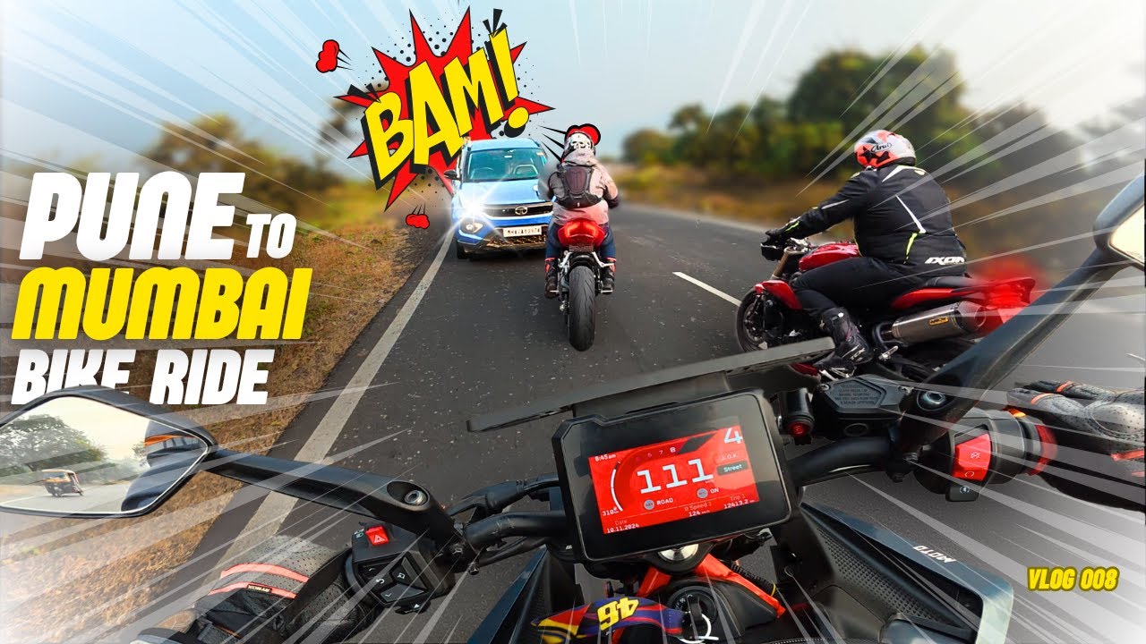 CRAZY BIKE RIDE from PUNE TO MUMBAI 🤯 | MOTOVLOG | Part 001