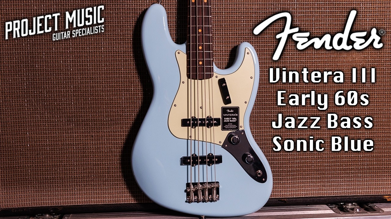 Fender Vintera III Early 60s Jazz Bass Sonic Blue - Project Music