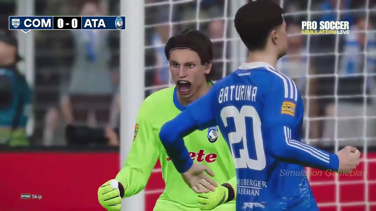 [LIVE] Como vs Atalanta | Italia Serie A Full Match - Video Game Simulation