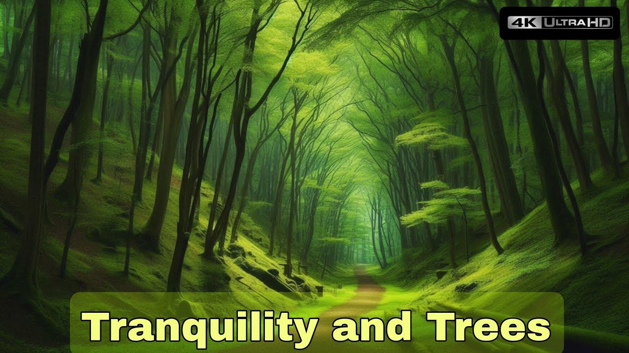 Green Wooded Path 4K #woodland #mindfulness #trees #relaxation #forest