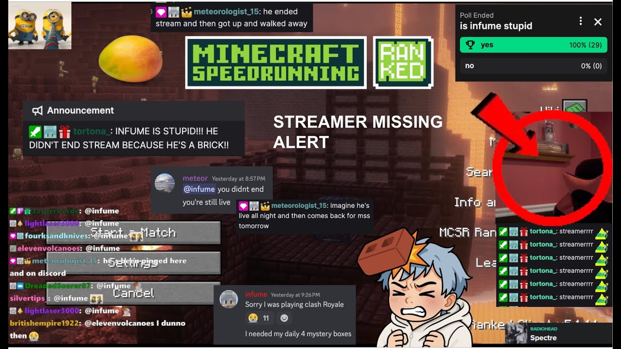 Infume Forgets to End Stream
