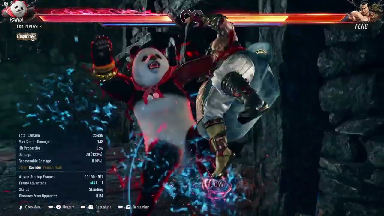Tekken 8 Panda 166 damage combo, new wall combo delayed last hit  =special bound. #tekken8 #gaming