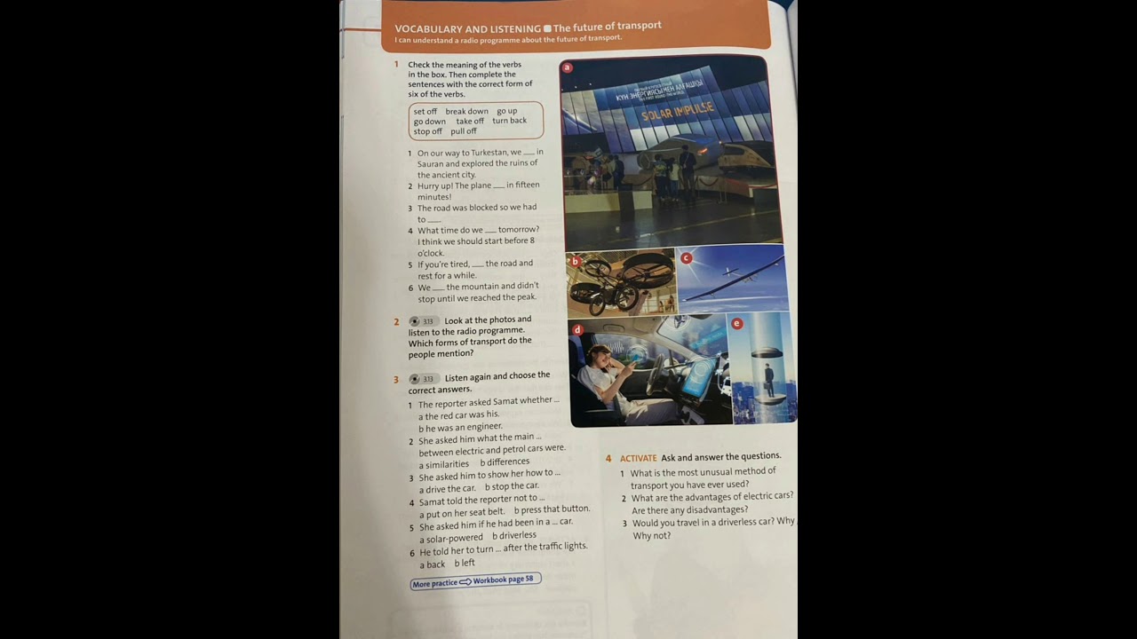 English Plus 8. Future of transport