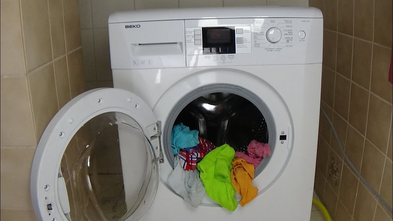 BEKO WMB 51441 rinse program - washing machine - rincage, example test lavadora movie #86 4bq