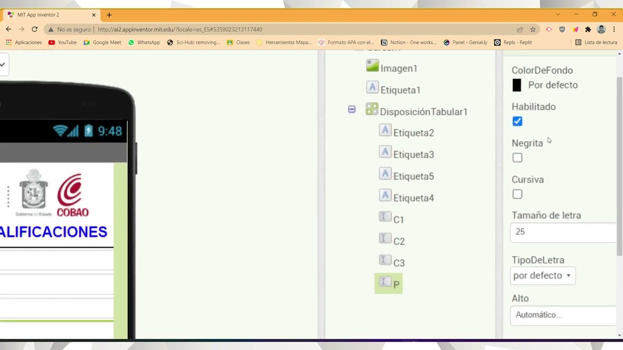 Creación de App Promedio de tres calificaciones con App Inventor