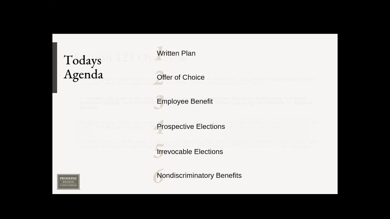 Six Key Components of a Cafeteria Plan