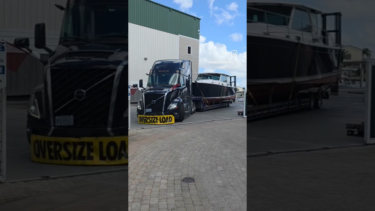Sabre 45 в движении из Неаполя 🚛 Смотрите, как начинается её новая глава