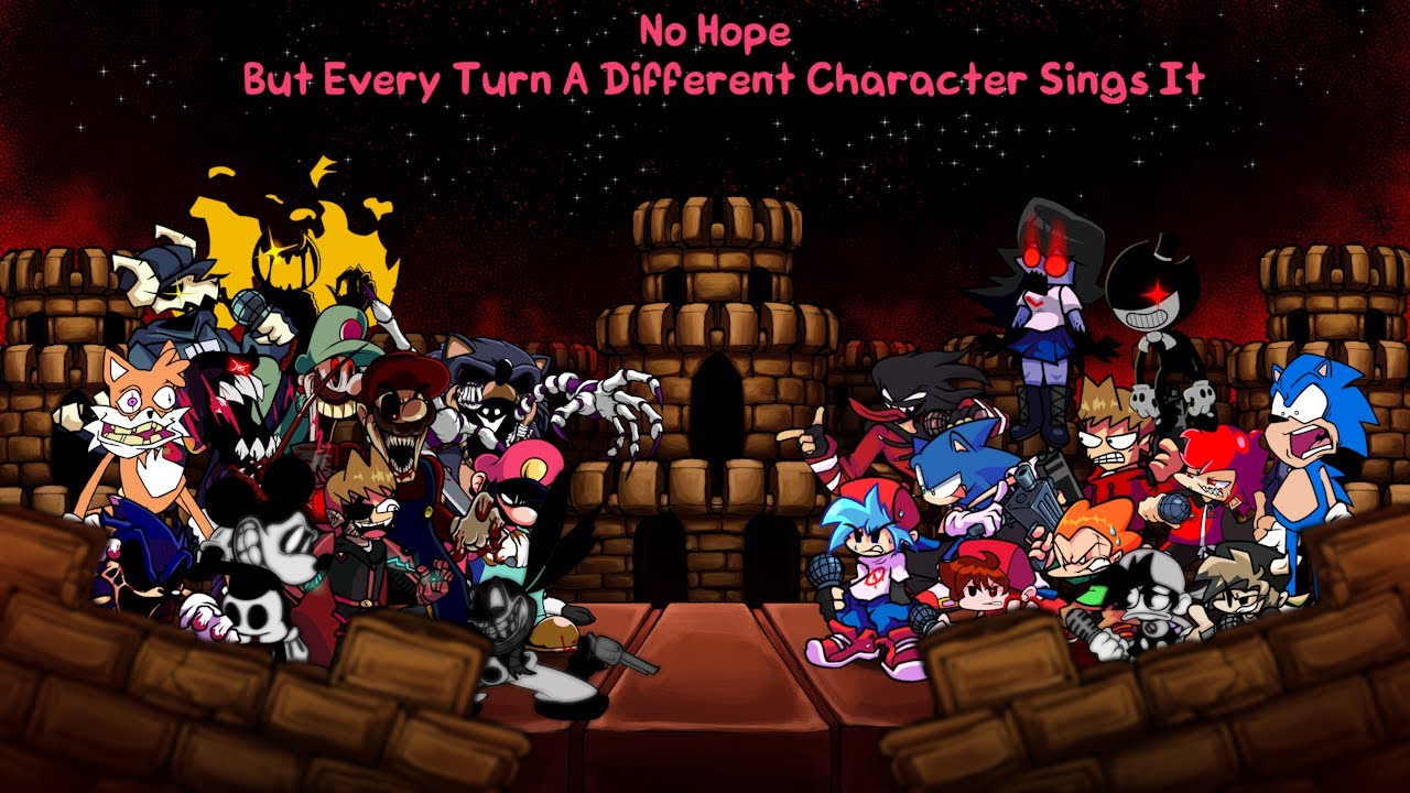 A Devlish Battle... Friday Night Funkin': No Hope But Every Turn A Different Character Sings It!