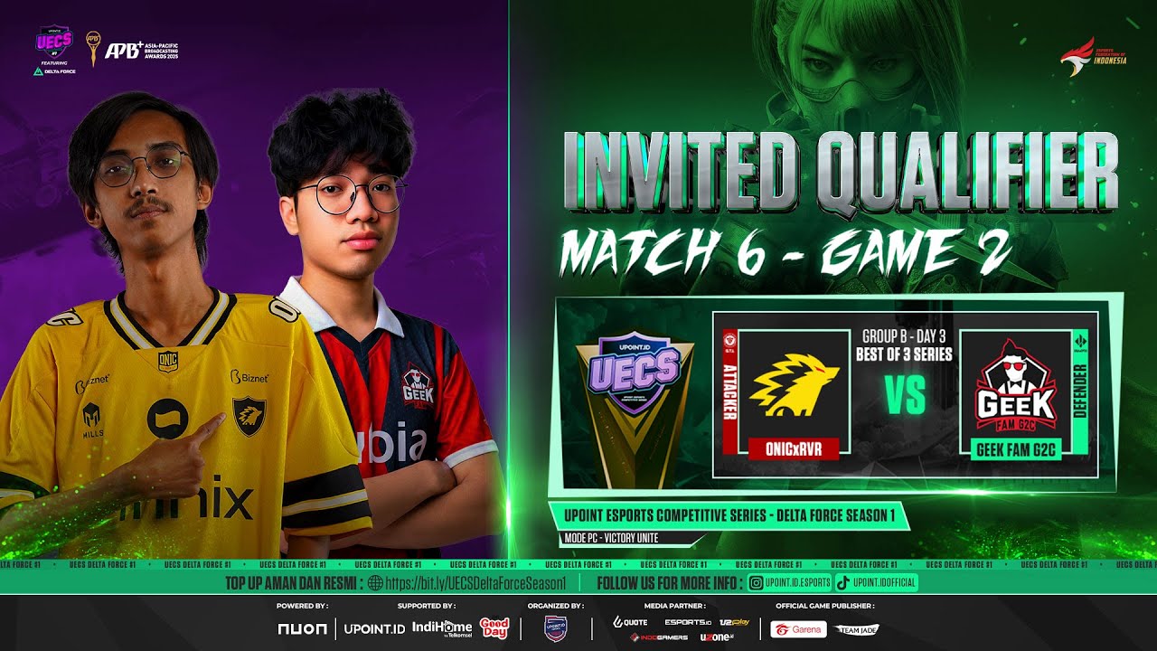 UECS DELTA FORCE SEASON #1 - MATCH 11 GAME 2 ONIC X RVR VS GEEK FAM X G2C (GROUP B DAY 3)