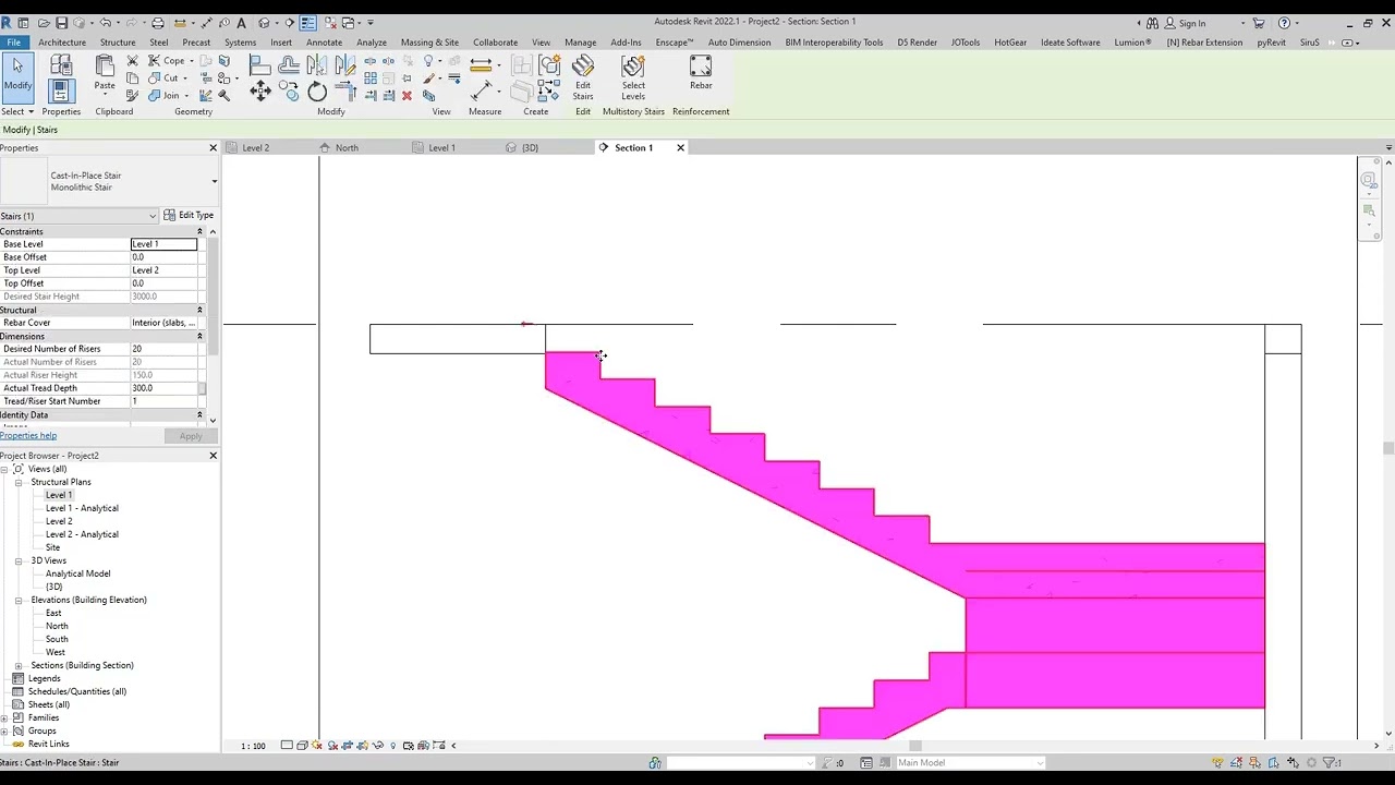 stair connection with floor