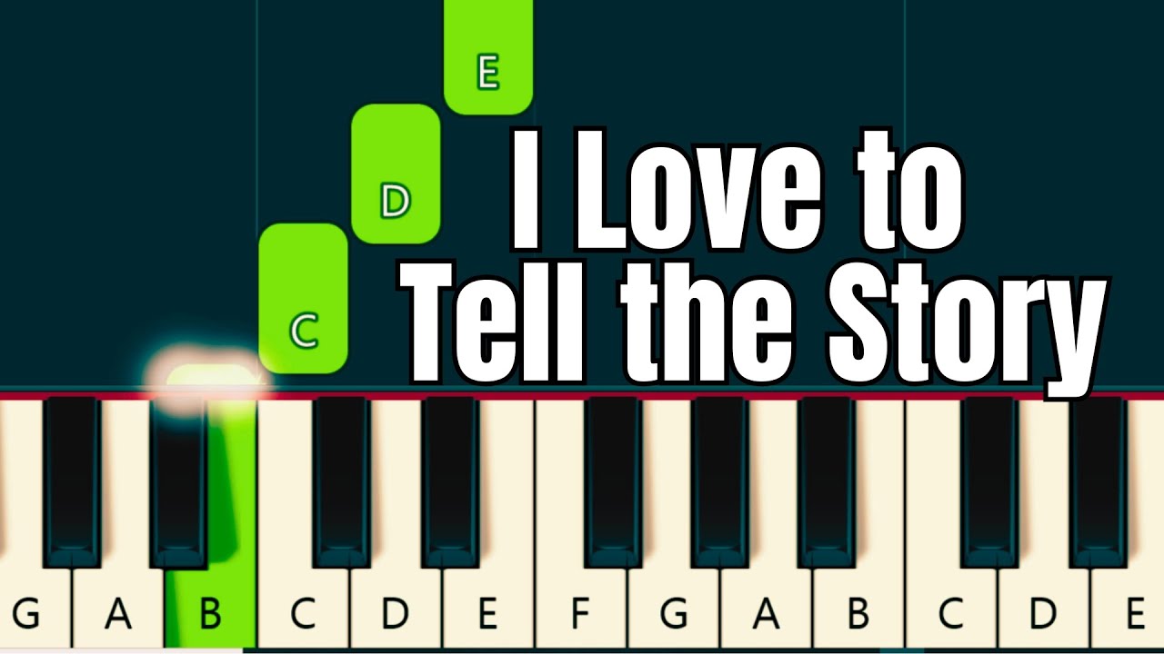 I Love to Tell the Story - Very Easy Beginner's Piano Tutorial (Hymn)