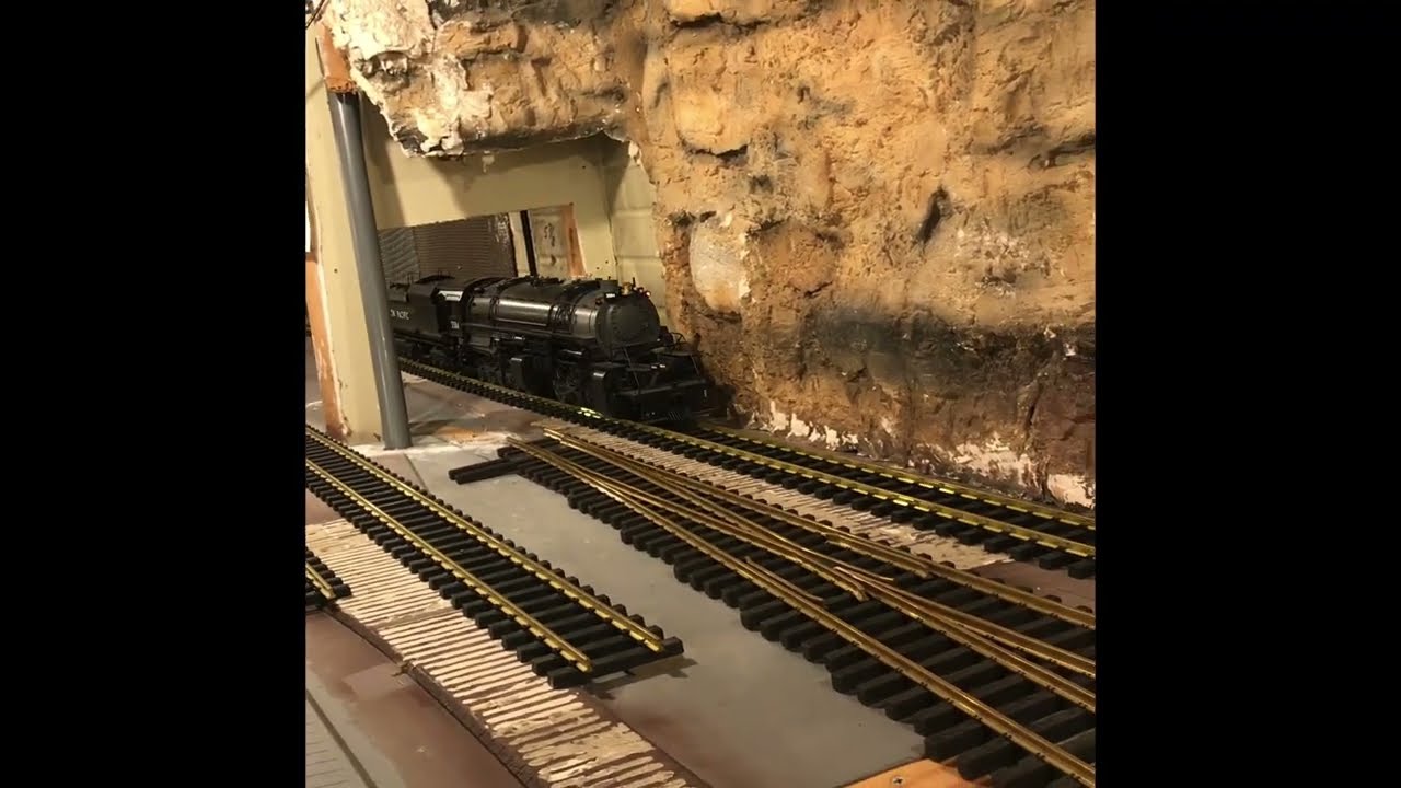 Union Pacific G Scale 2-8-8-2 First Run Through Walls and Over Lift-Out Bridge