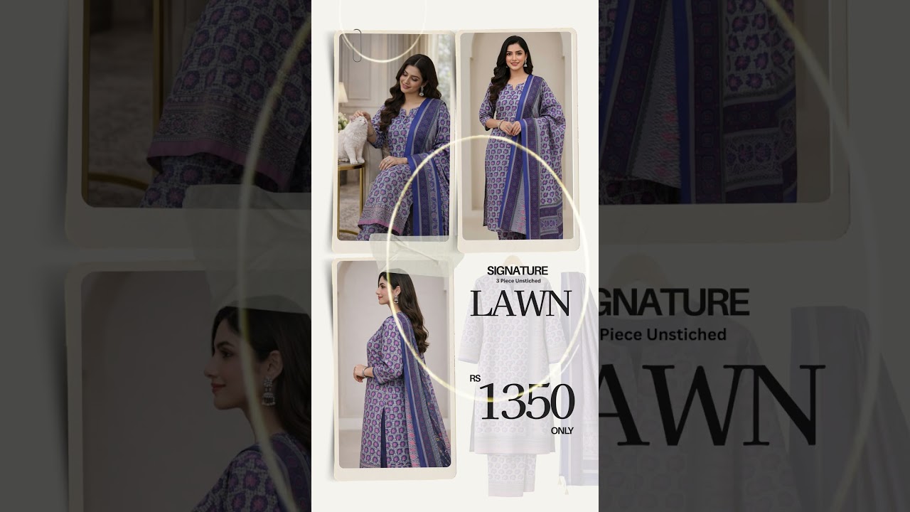 Swiss Lawn Unstitched 3 Piece Suit