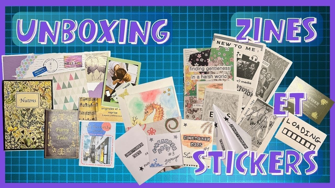 Zines et stickers reçus en Novembre et Décembre 2025