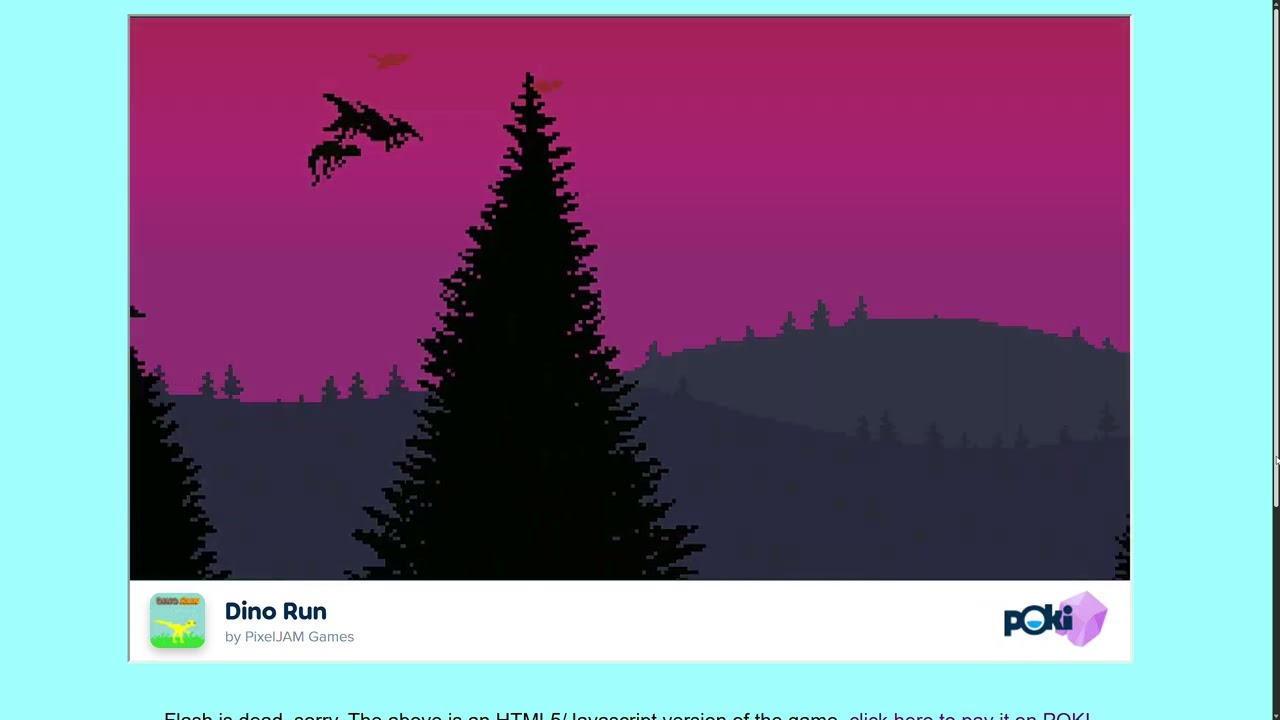 Dino Run - Co jest gorsze? Ściana zagłady czy wysypanie się gry Flash?