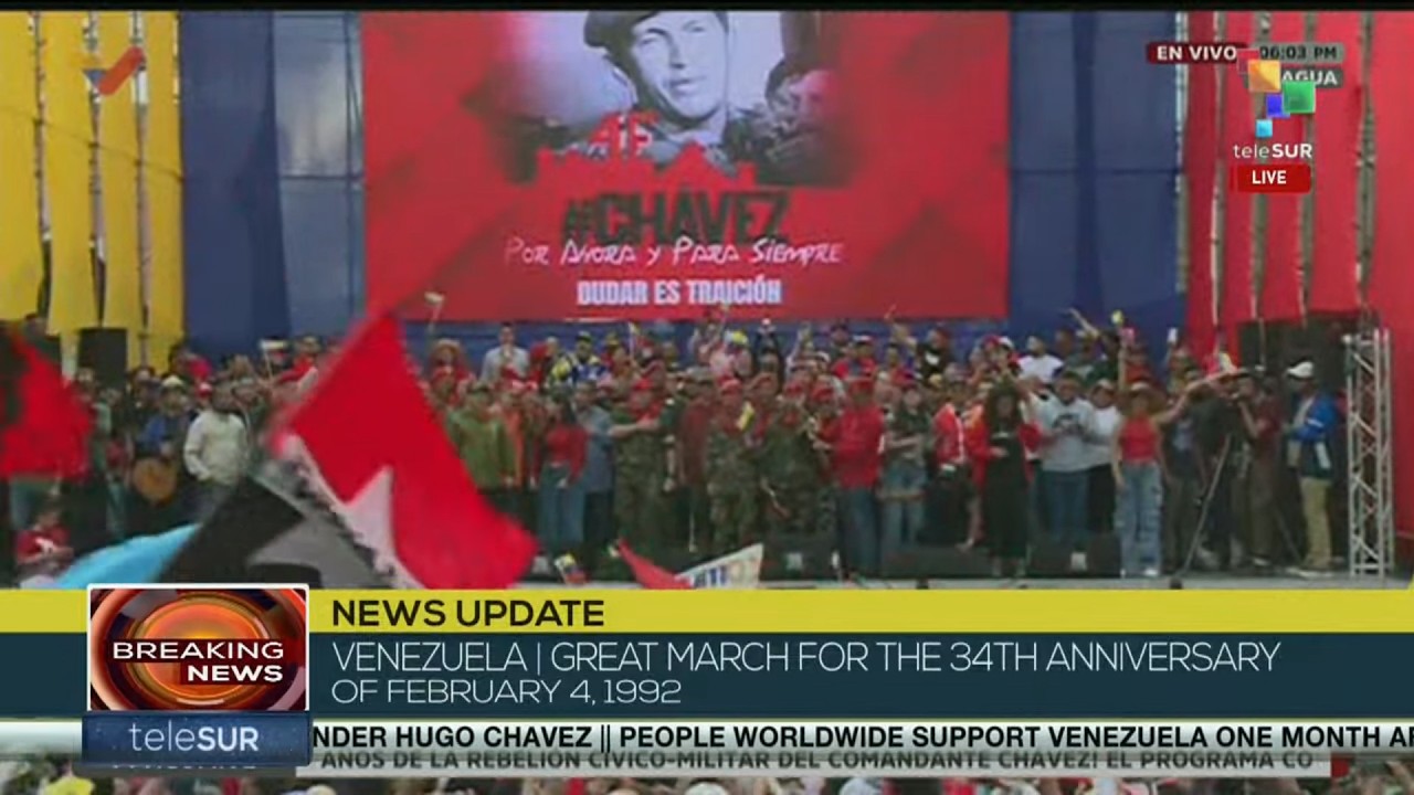 Venezuela | Great March for the 34th anniv. of Bolivarian Revolution