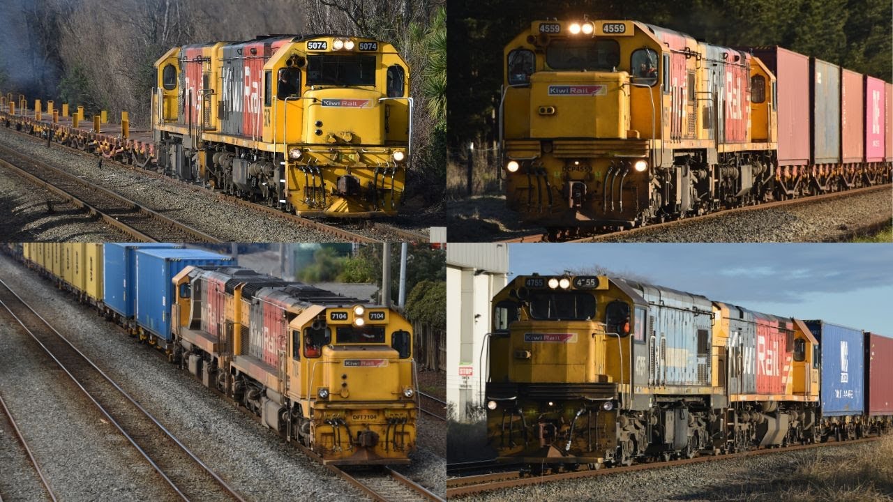 KiwiRail Trains around Christchurch - Winter 2022 (HD)