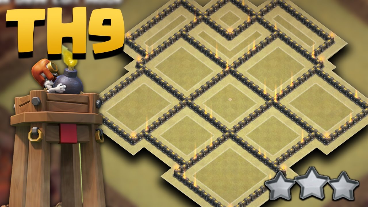 Town Hall 9 BEST War Base Anti 3 Star Update *BOMB TOWER*  (TH9 Anti Queen Walk/Valkyries) + Replays