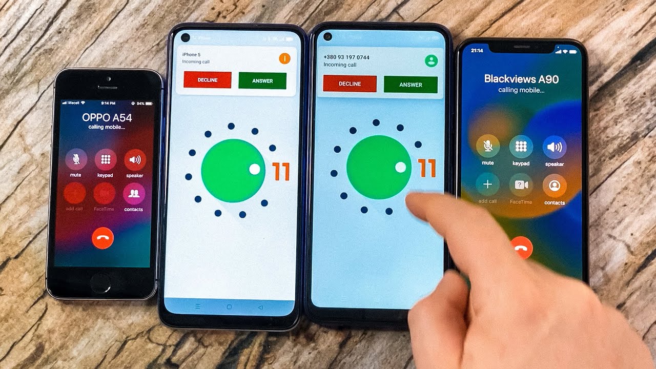 OPPO A54 vs Blackviev A90 Power On, Boot Animation, Android 11, Incoming call, Power Off iPhone X,5s
