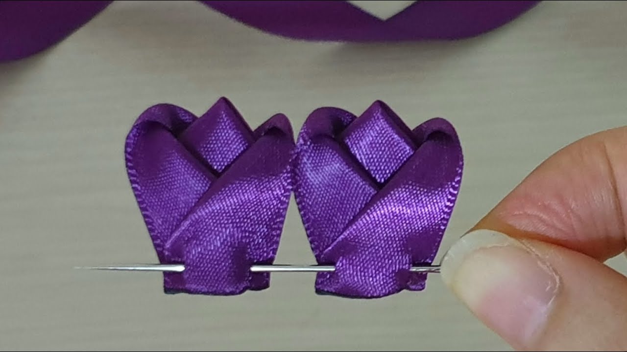 Amazing Ribbon Flower Work - Hand Embroidery Flowers Design - Sewing Hacks - DIY Easy Flower Making
