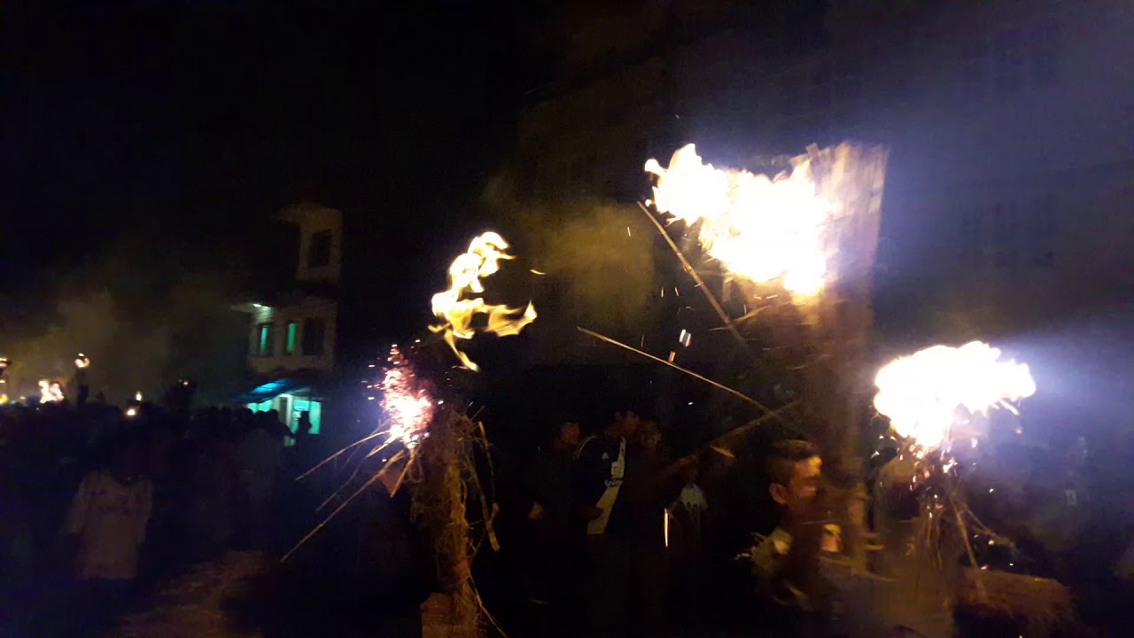 Bunga Dya (Machhindranath) returning to Bungamati at night..