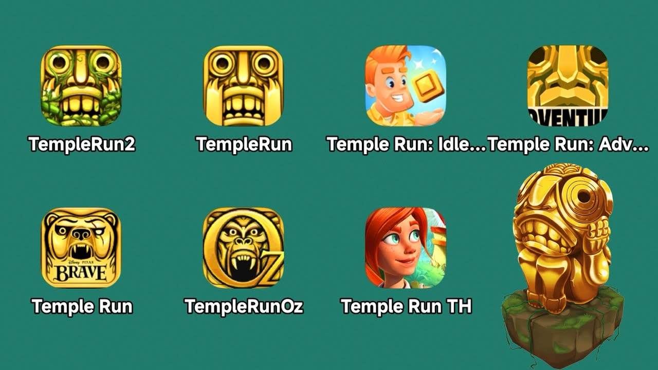 All Temple Run Apk Games Android: Temple Run 2, Temple Run, Temple Run Idle Explorers