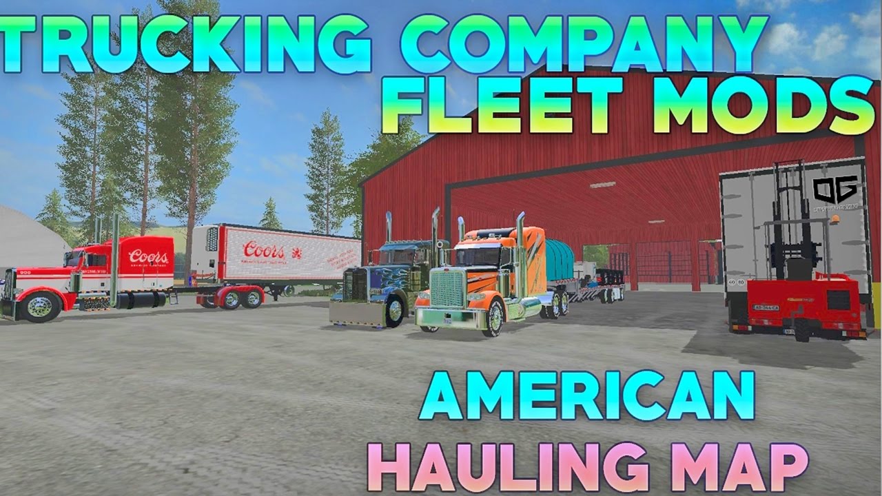 FARMING SIMULATOR 2017 - CUSTOM PETERBILTS, FLATBED & BOX TRAILERS | MAP TOUR!