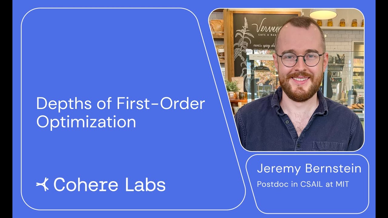 Jeremy Bernstein - Depths of First Order Optimization