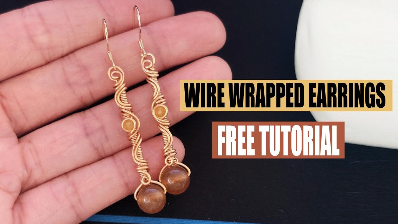 Elegant Wire Wrapped Drop Earrings | Step-by-Step Handmade Jewelry Tutorial