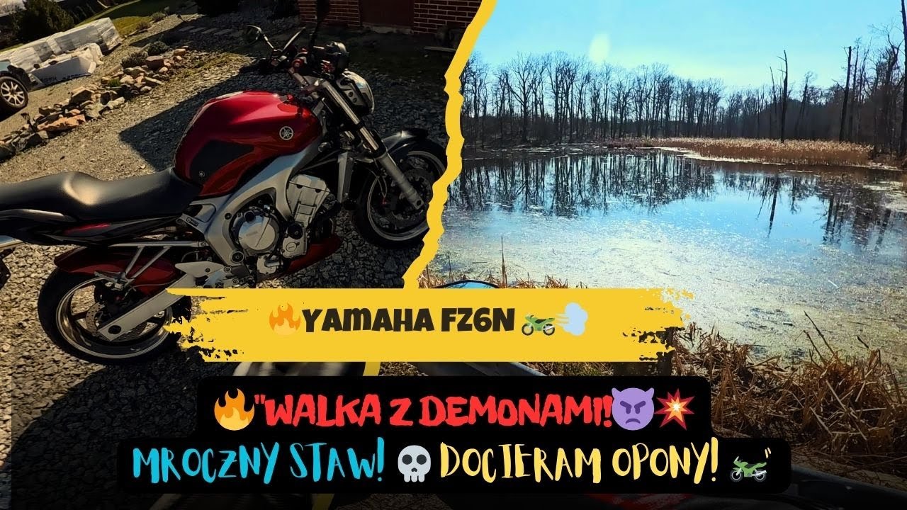 🔥Yamaha FZ6N - Docieram Nowe Opony! Walka z demonami i straszny stawik 🏍️💨