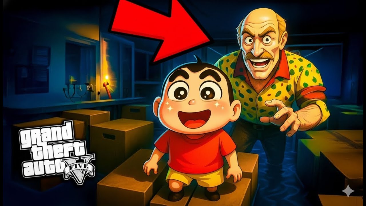 Granny & Grandpa Kidnapped Shinchan in Granny Ghost House | Shinchan Escape Roblox