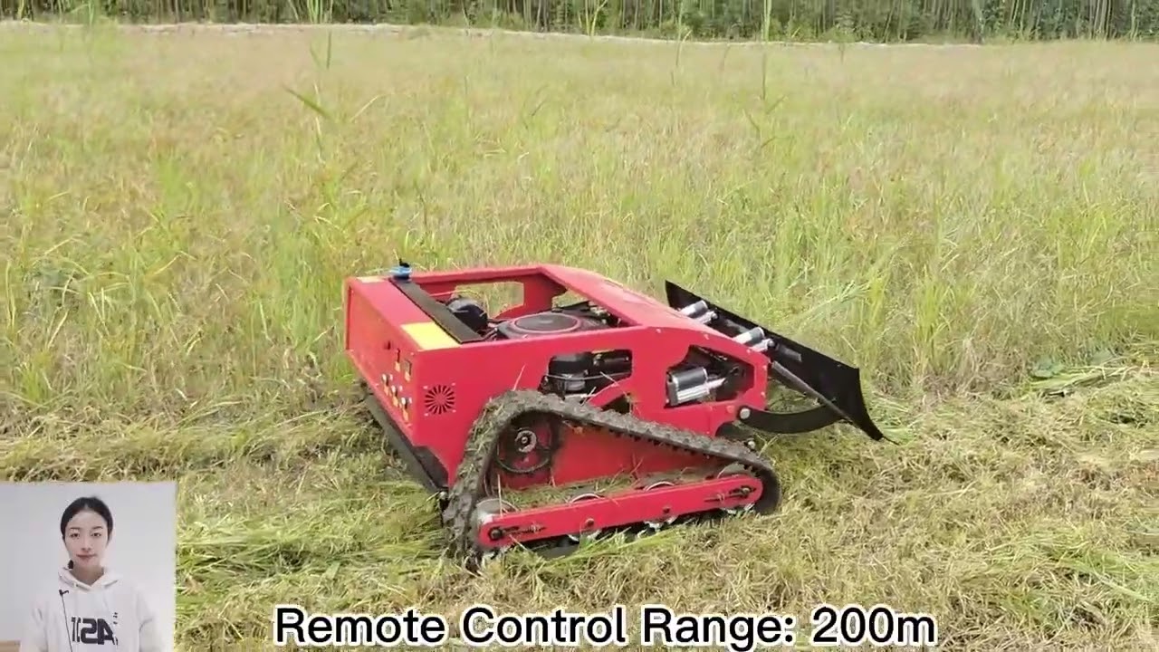 hybrid cutting height 1-18 cm adjustable 200 meters long distance control RC mower