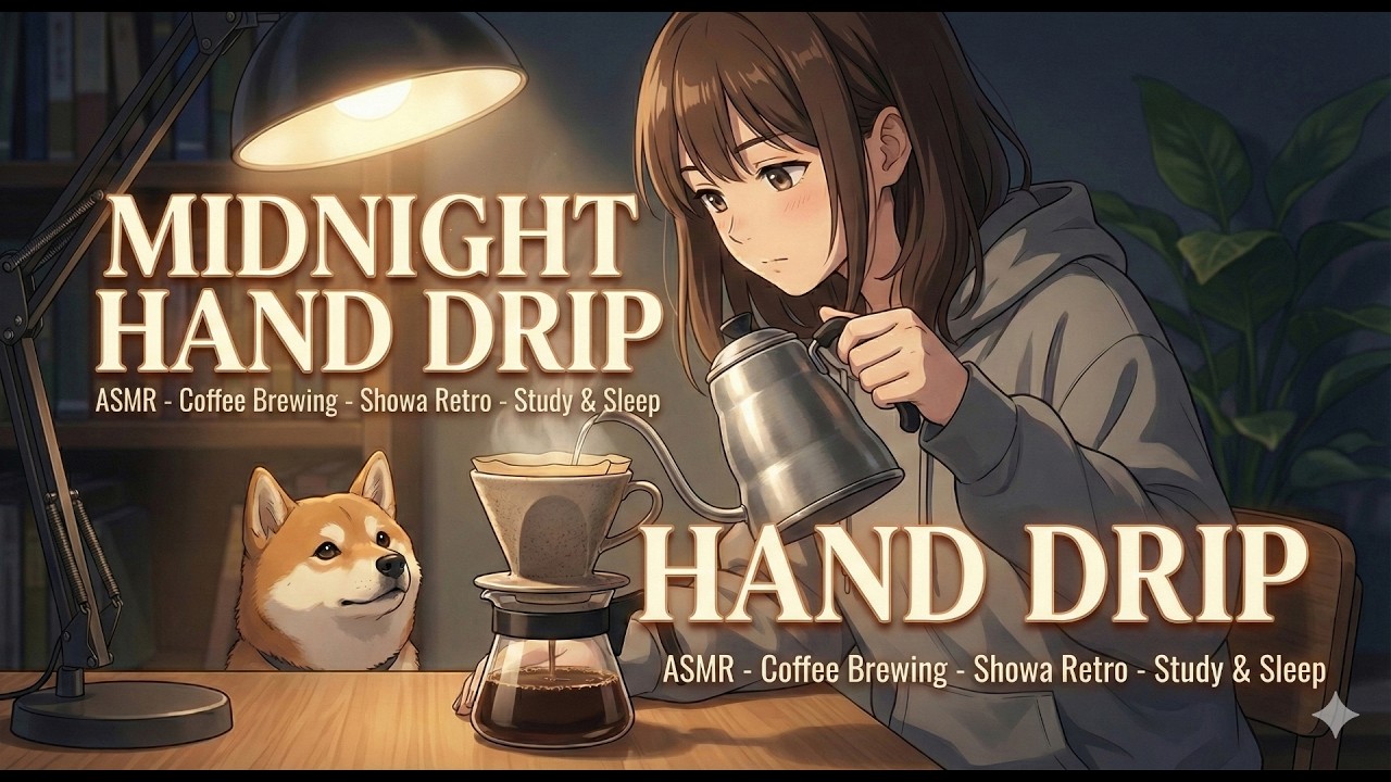 【真夜中のハンドドリップ】雨音とアコースティックギター - コーヒーを淹れる癒やしの時間・作業用・睡眠用・Midnight Hand Drip（2時間）