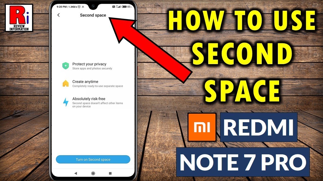 How To Use Second Space In Xiaomi Redmi Note 7 Pro