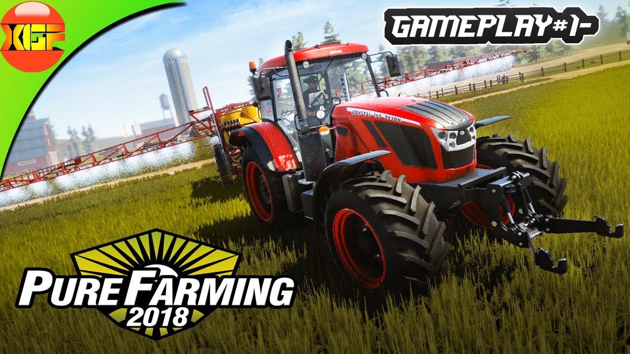 A new farming journey! Pure Farming Gameplay #1- Spraying orchard and plowing fields!