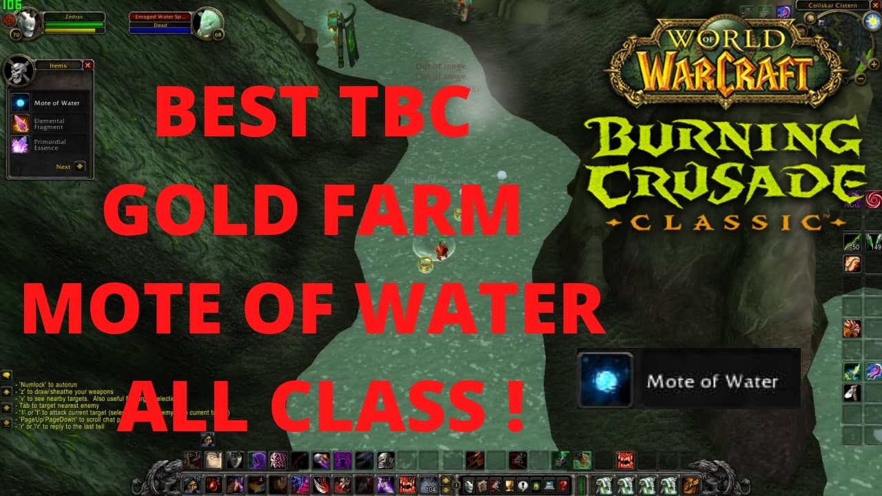 The Best Gold farms in TBC Classic in Shadowmoon Valley All Class ( Mote of Water )
