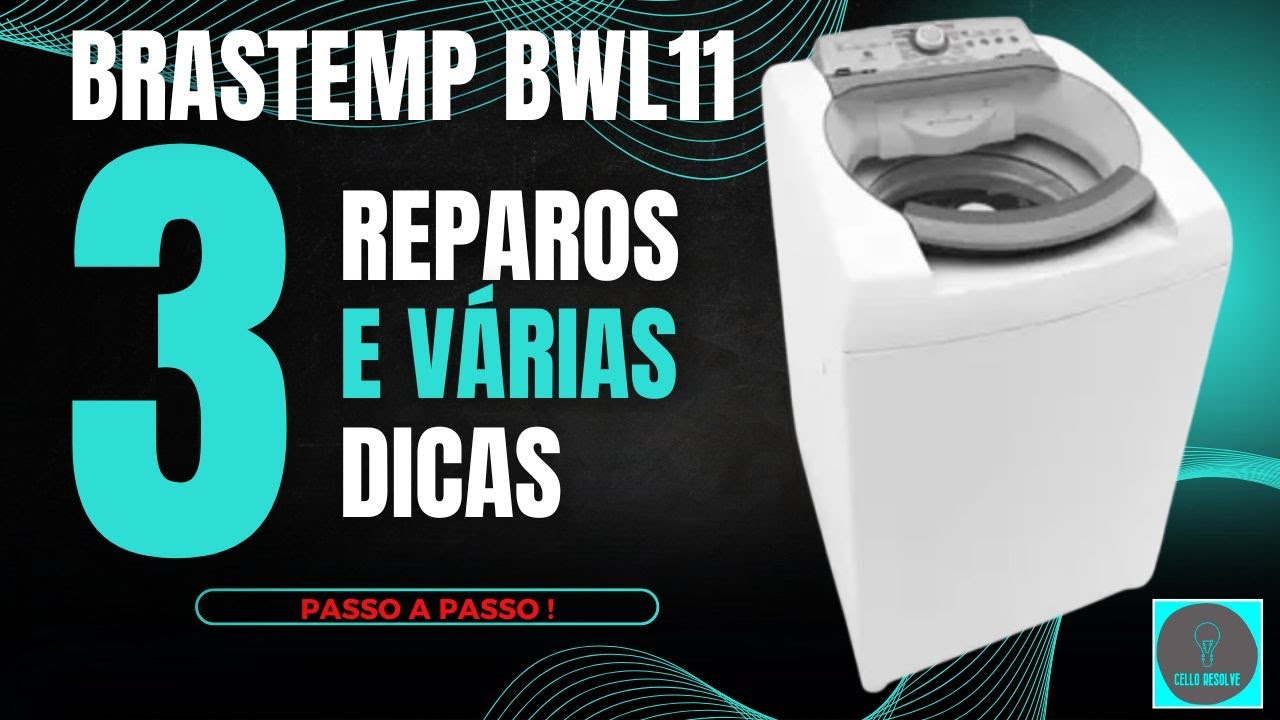 Reparo Brastemp BWL11 (Troca de diversas peças) passo a passo.