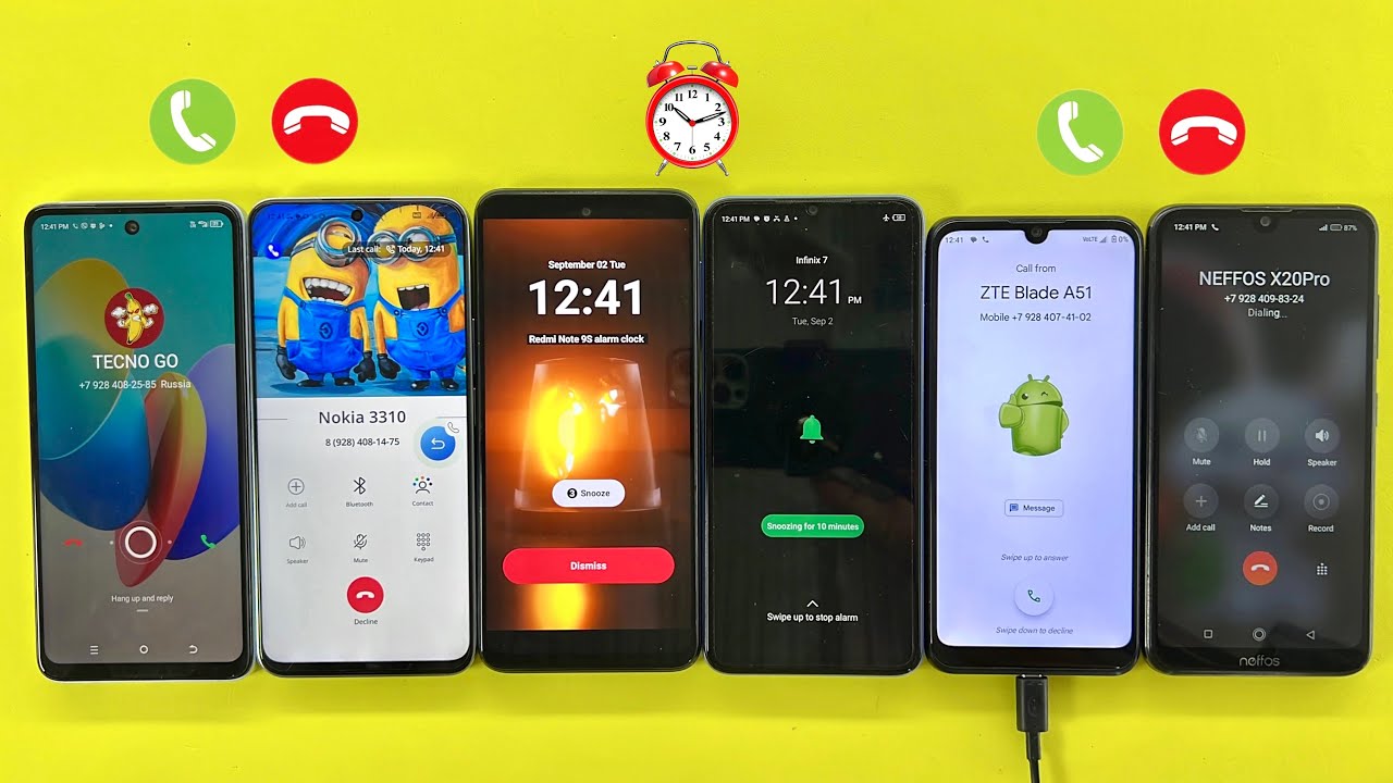 Incoming + Outgoing Call / FAKE Call / Alarm Clock | TECNO, HONOR, Redmi, ZTE, NEFFOS, Infinix 