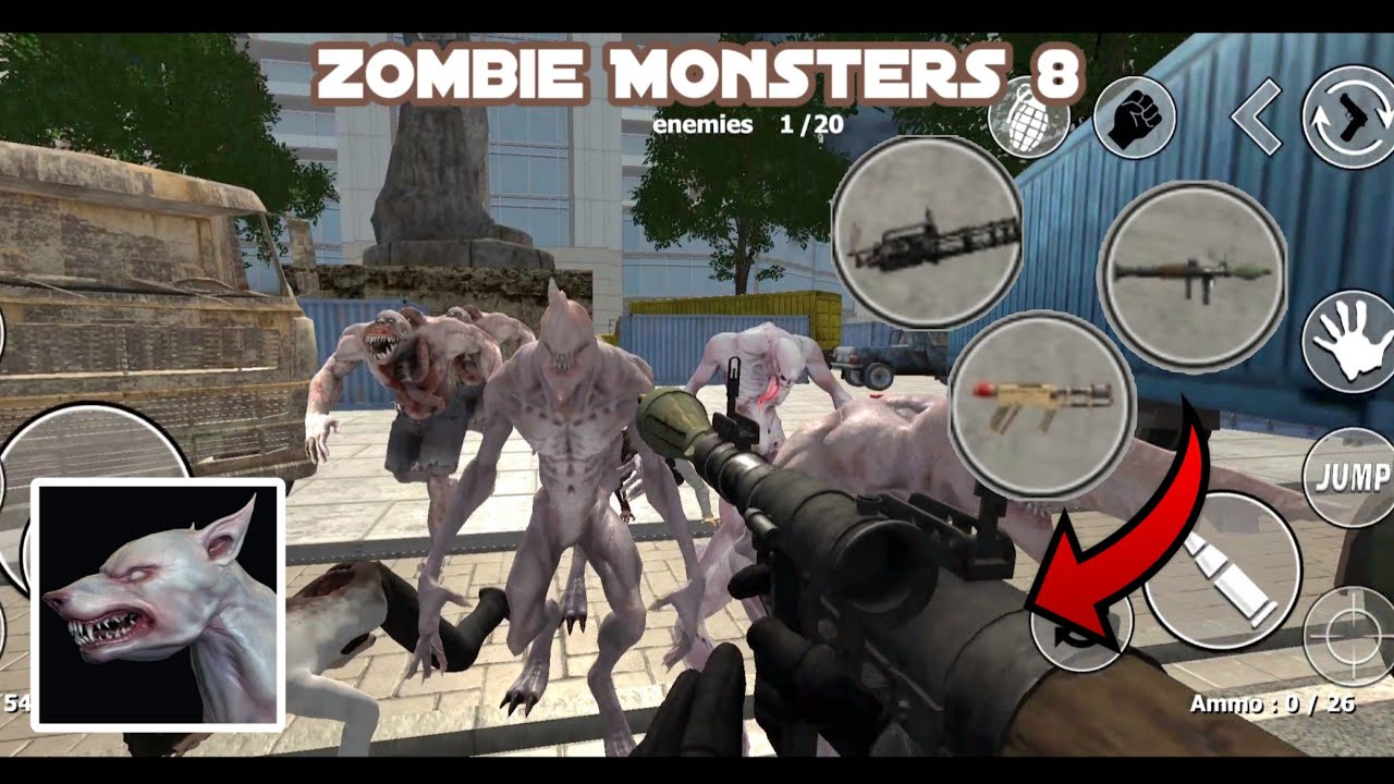 Zombie Monsters 8 - updated - All POWERFUL WEAPONS - level 1-5