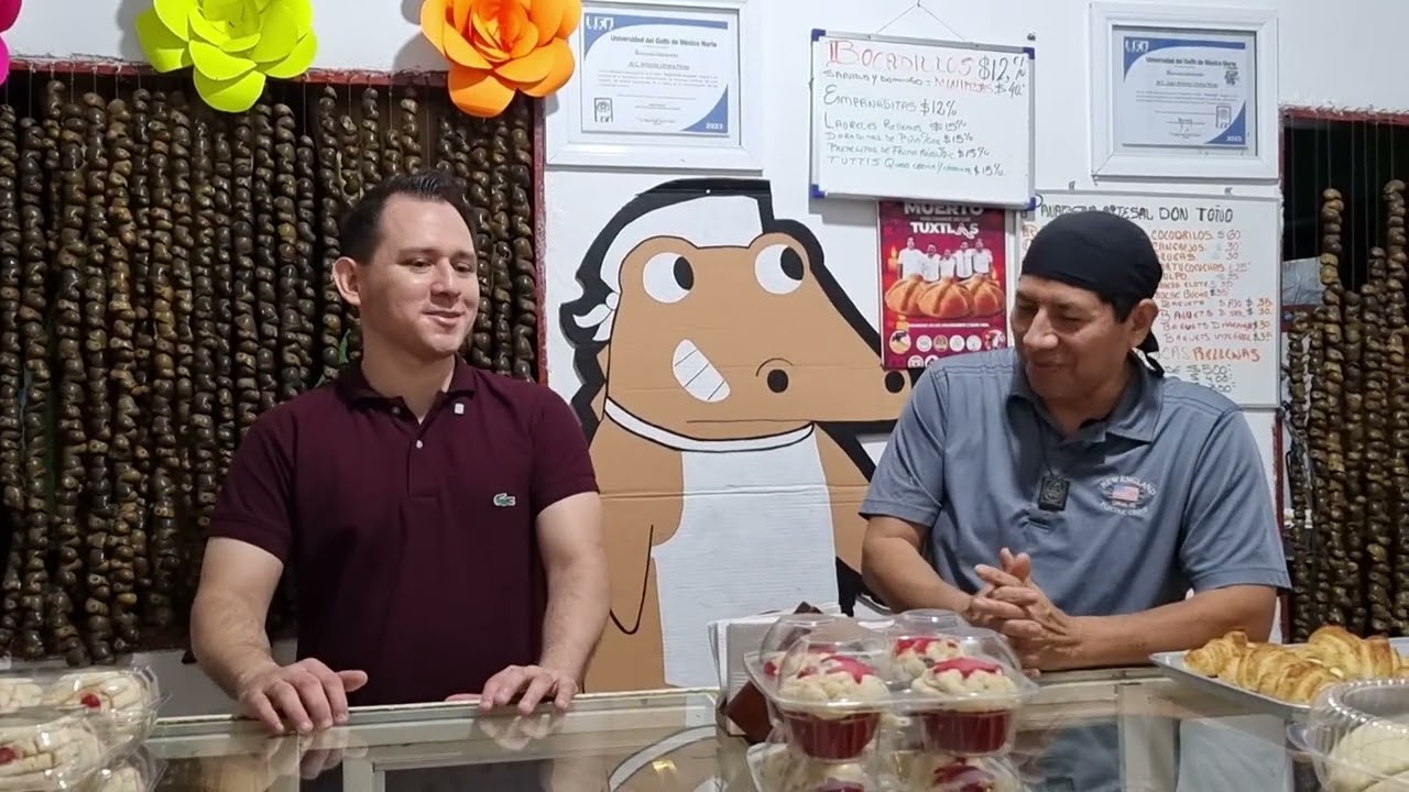 Entrevista en la panadería de nuestro amigo Don Toño en Catemaco Veracruz 