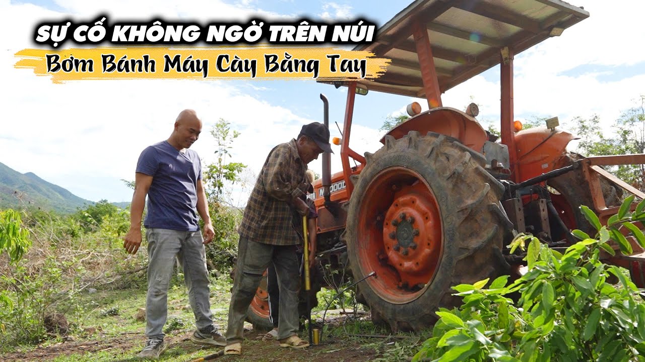 ÔNG BÁC 60 TUỔI BƠM BÁNH XE MÁY CÀY BẰNG TAY | DỰ ÁN NÔNG NGHIỆP TRÊN VÙNG NÚI
