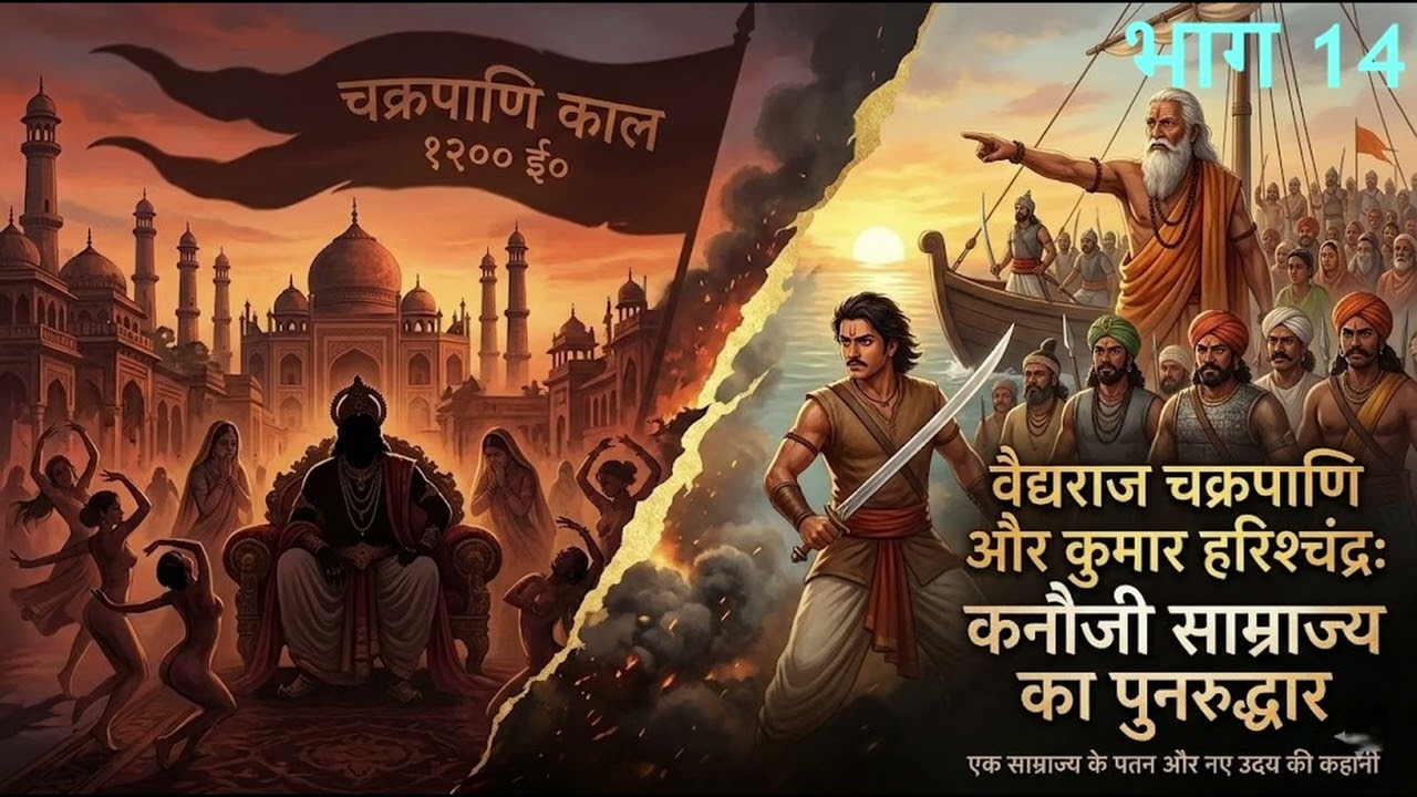 चक्रपाणि भाग 14:  राजा जयचन्द्र और तुर्क आक्रमण | विलासिता से विनाश तक  1200 ई० कन्नौज  #kannauj