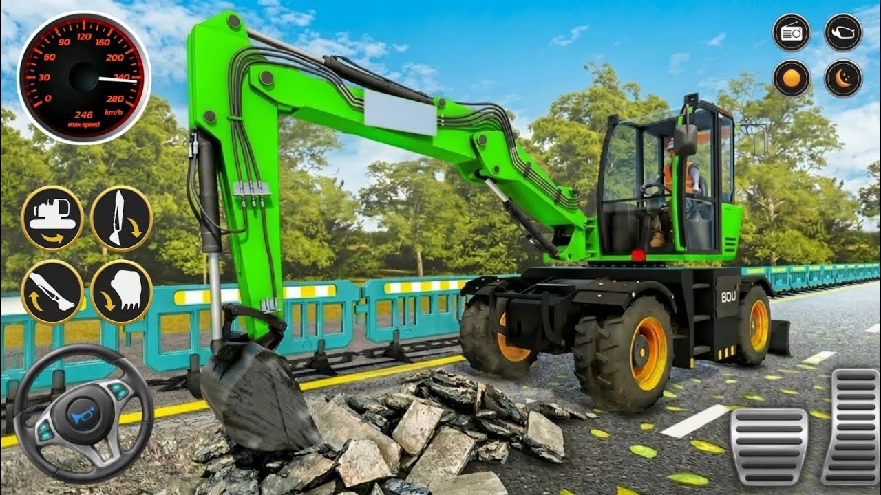 Road Construction Simulator 3D - Heavy Excavator & Truck Android Gameplay 