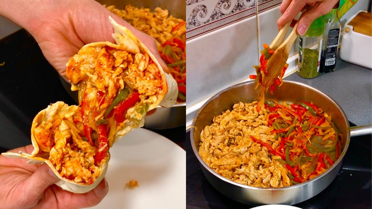 Como hacer FAJITAS de POLLO - Receta Fajitas DELICIOSA Y F&Aacute;CIL