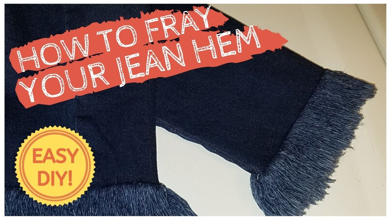 DIY Fray Hem Bottom Jeans