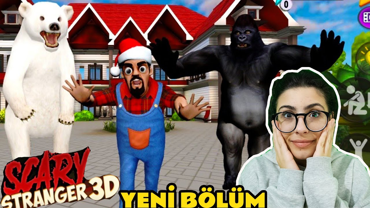 SCARY STRANGER 3D DELİ ÖĞRETMEN SEVGİLİSİNİ KUTUP AYISI KOVALADI BÜYÜK ŞAKA YENİ BÖLÜM EYLÜL LAL