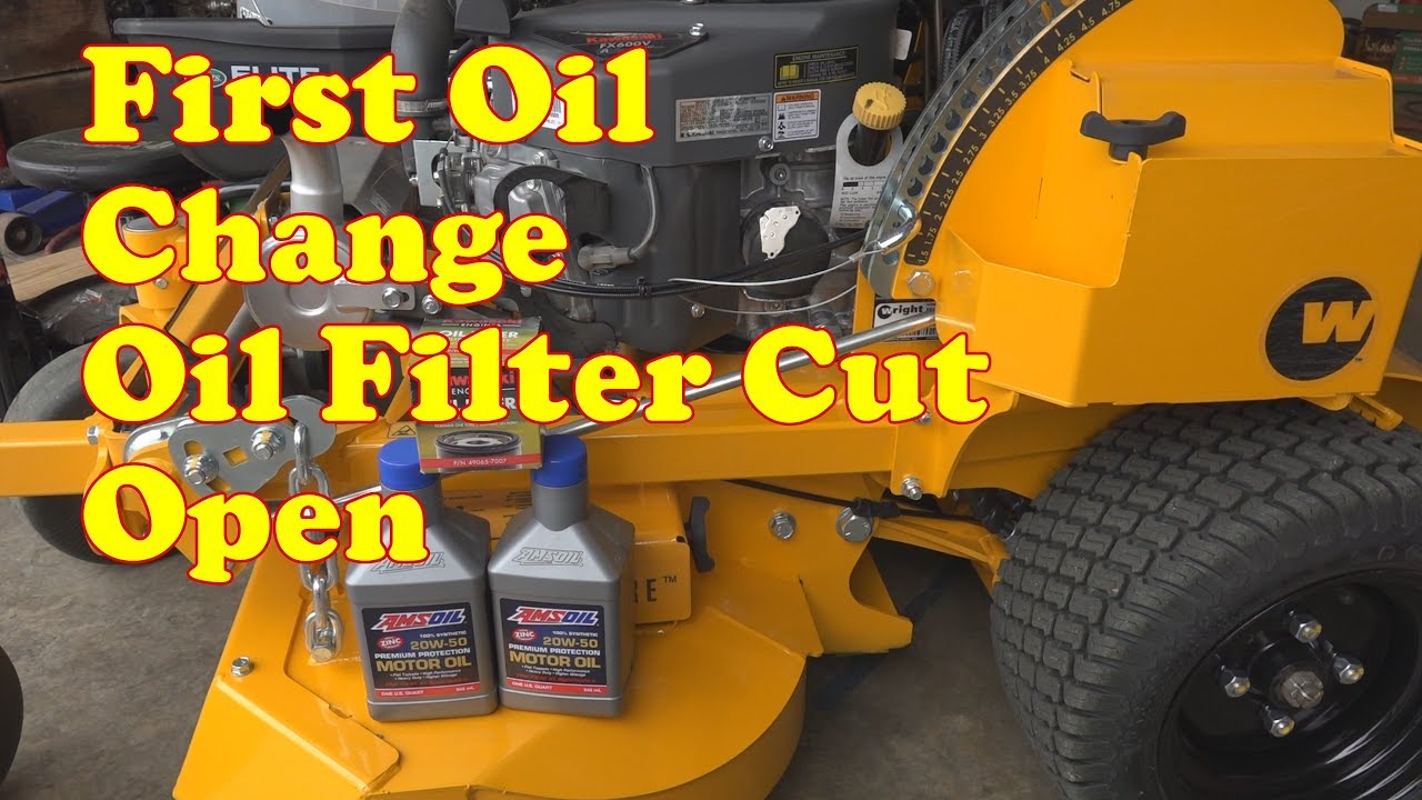 2019 Wright 36i stander first oil change and cut open the filter