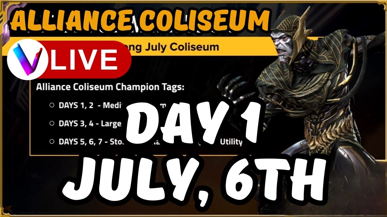 Live - Corvus Alliance Coliseum Day - F2P Vega Prime - MCoC