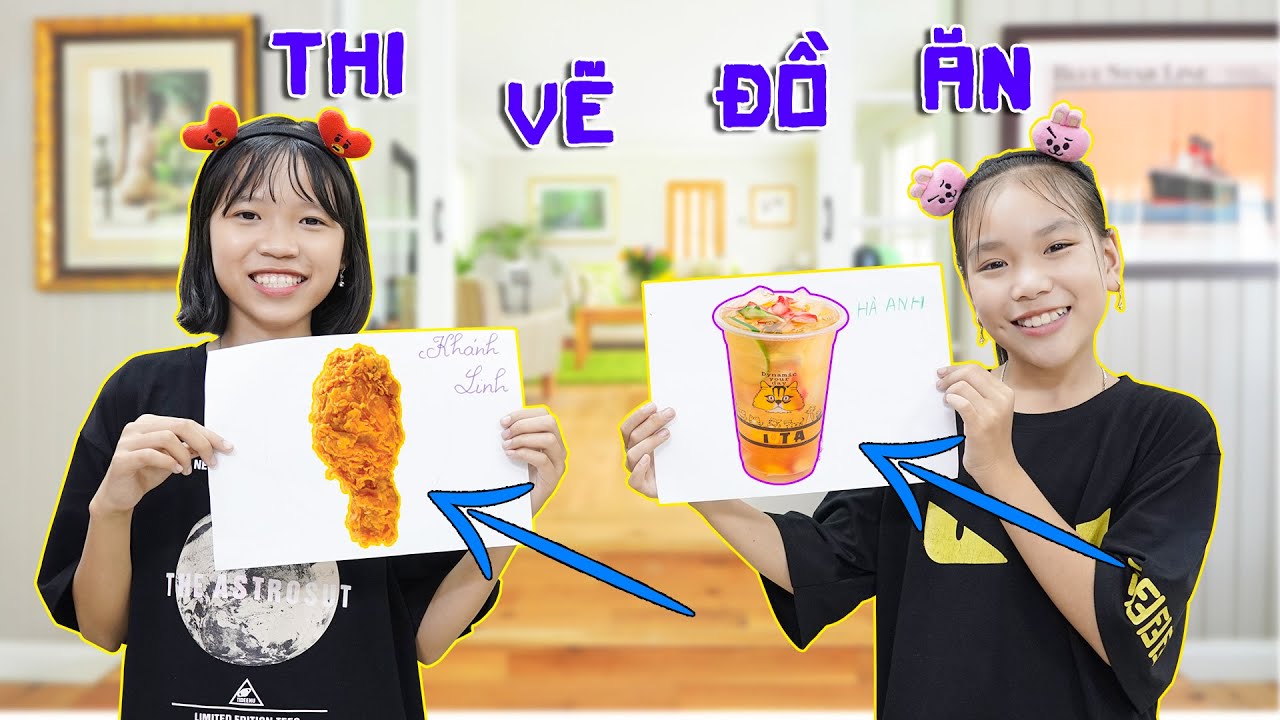 Cuộc Thi Vẽ Đồ Ăn | Họa Sĩ Nhí Đại Chiến ♥ Min Min TV Minh Khoa